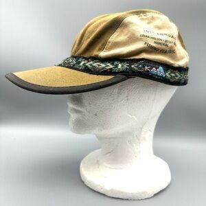 Vintage Kavu Strapcap Hat Fishing Classic Einar Nielsen Made in USA Khaki Olive
